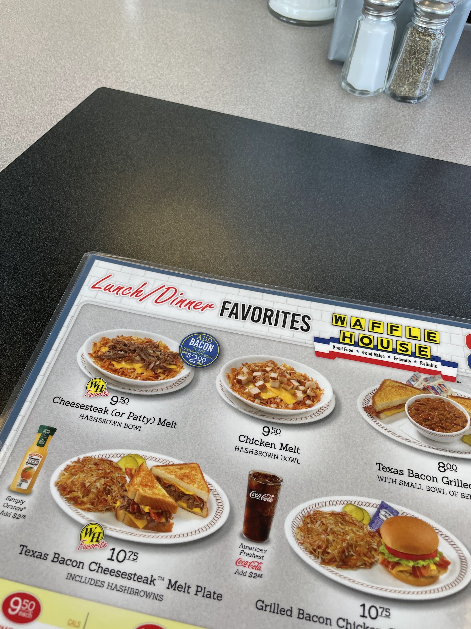 Waffle House Menu