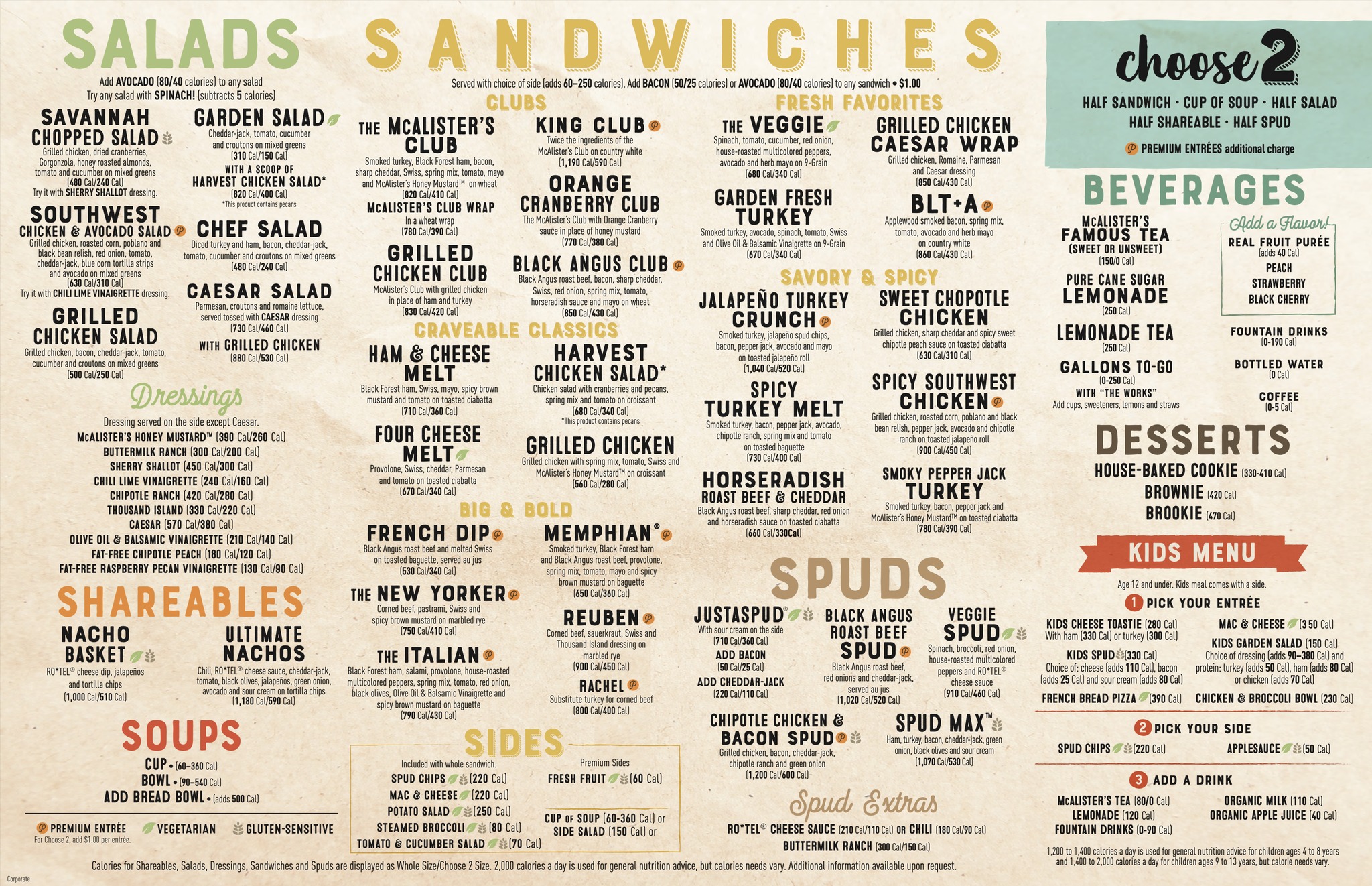 McAlister's Deli Menu