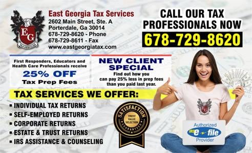East Georgia Tax Services 1112 Elm Street SE, Covington Georgia 30014
