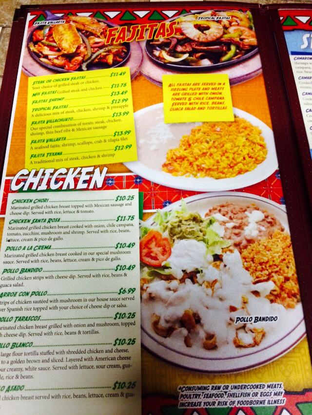 Taqueria Tarascos Menu