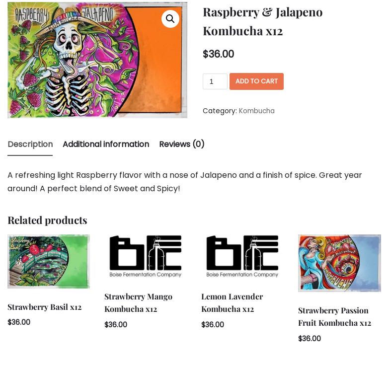 Boise Fermentation Co. Menu