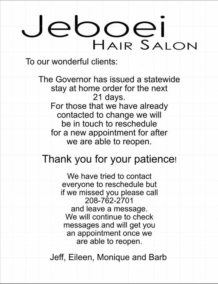 Jeboei Hair Salon 9321 N Government Way # C, Hayden Lake Idaho 83835