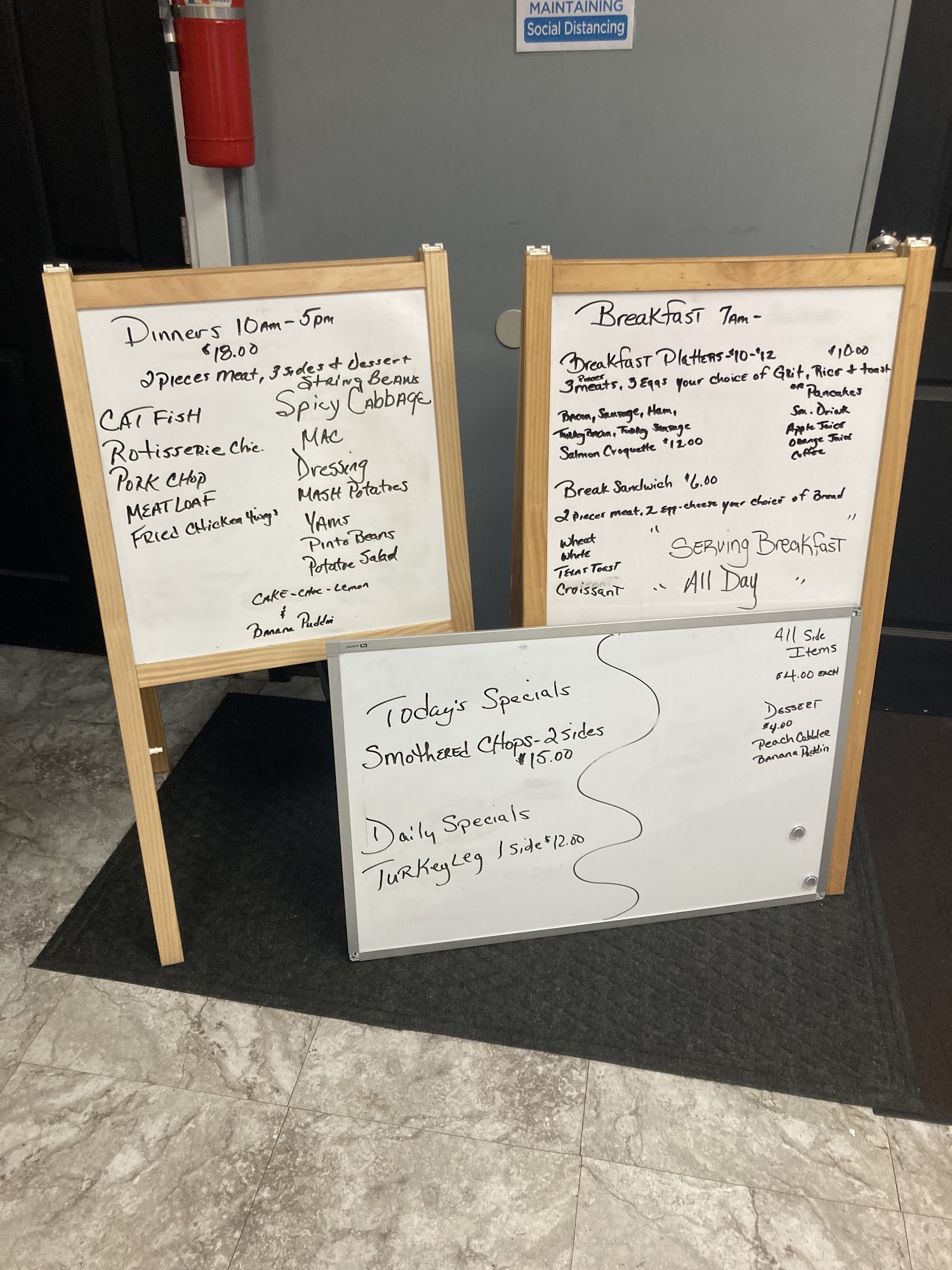 Ma Dear’s Kitchen Menu