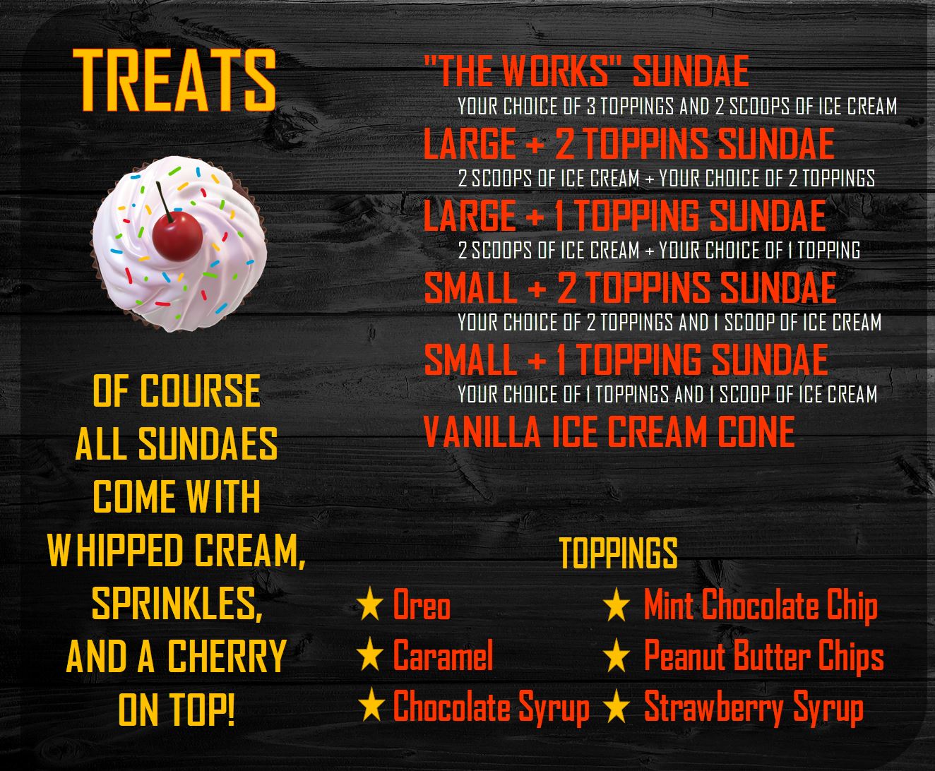 Weldon Springs Restaurant & Kayak Rental Menu