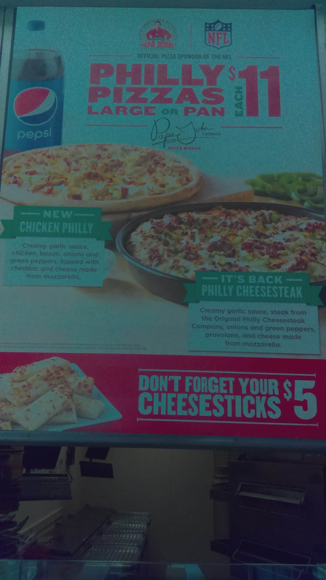 Papa Johns Pizza Menu