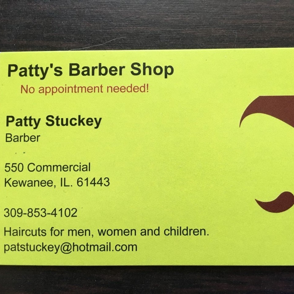 Patty's Barber Shop 550 Commercial St, Kewanee Illinois 61443
