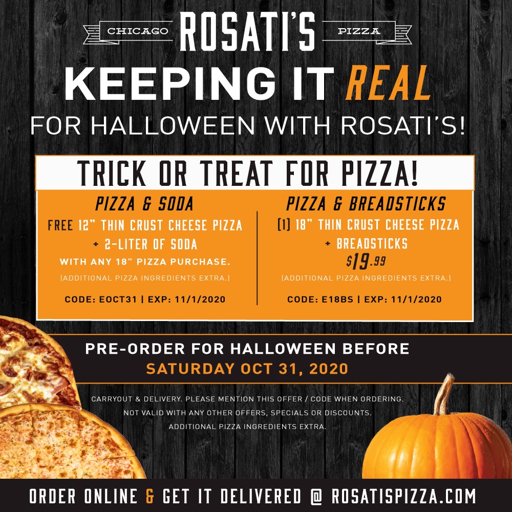 Rosati's Pizza Menu