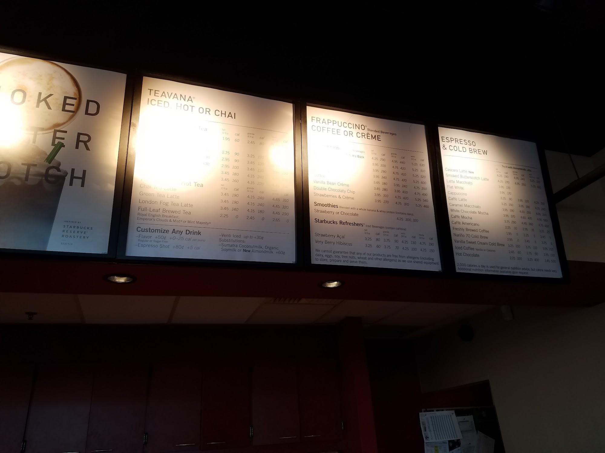 Starbucks Menu