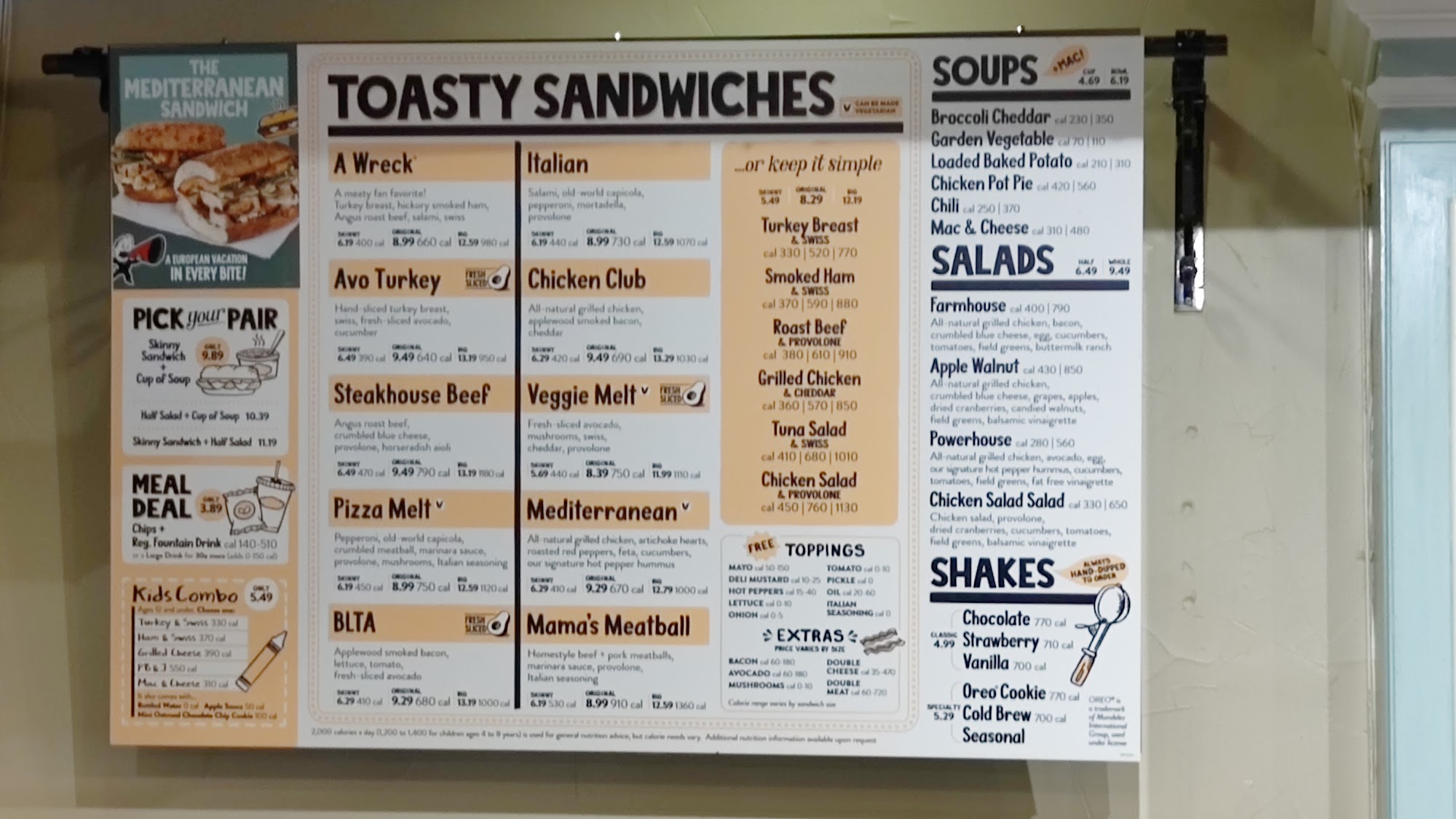 Potbelly Sandwich Shop Menu