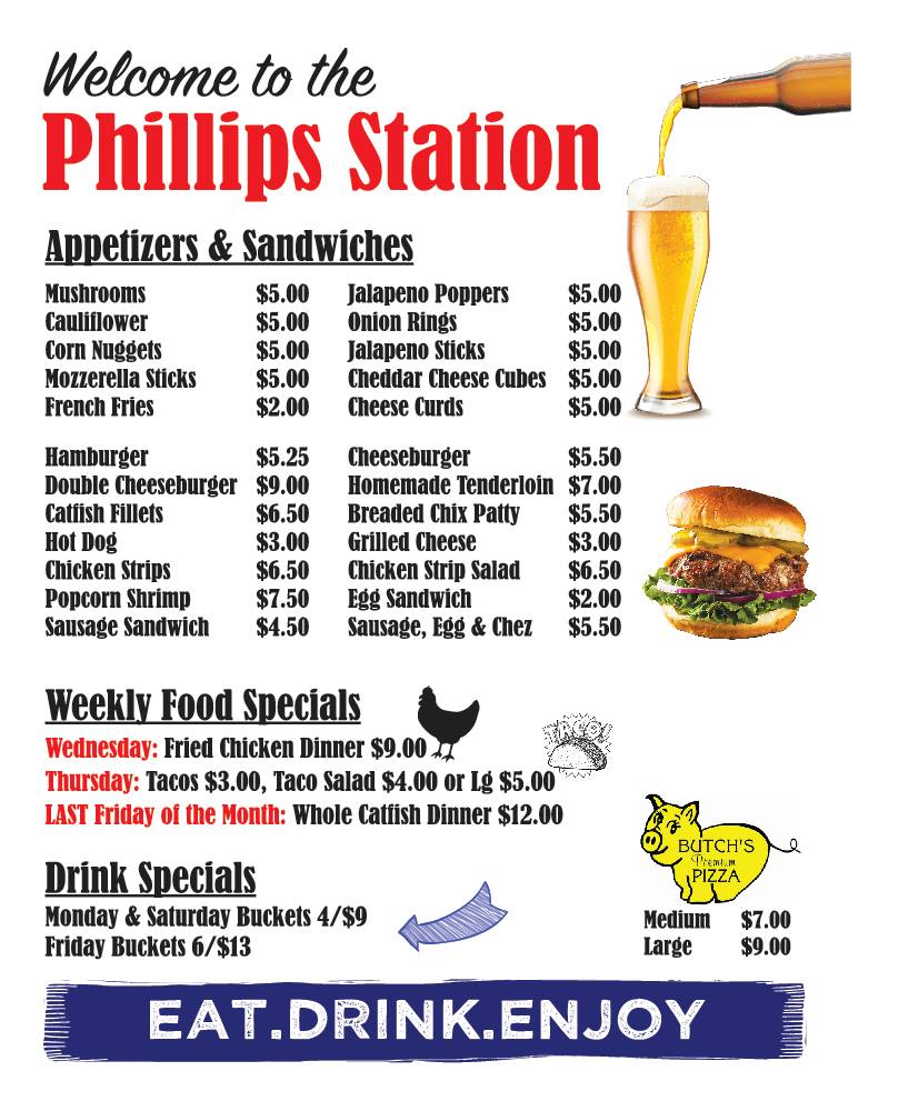 Phillips Station Menu