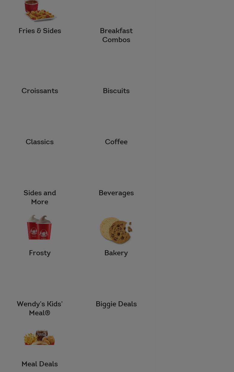 Wendy's Menu