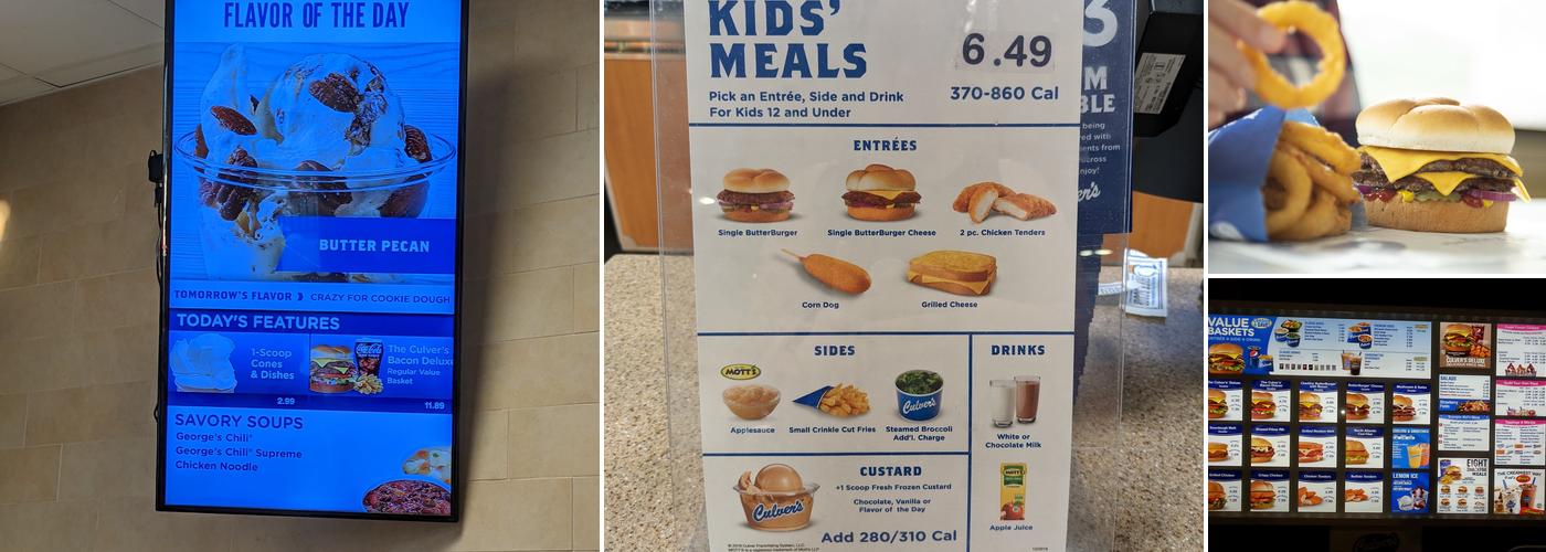 Culver’s Menu