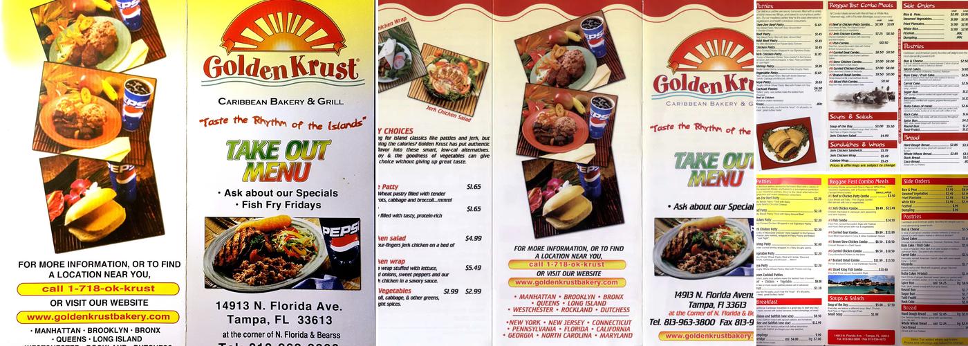 Golden Krust Caribbean Restaurant Menu
