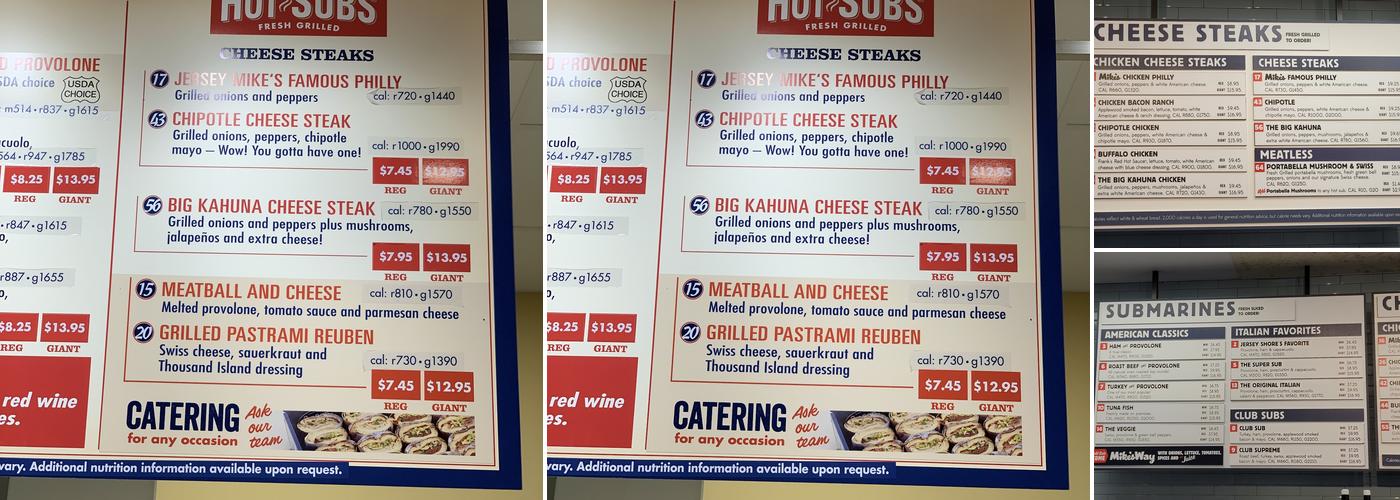 Jersey Mike's Subs Menu