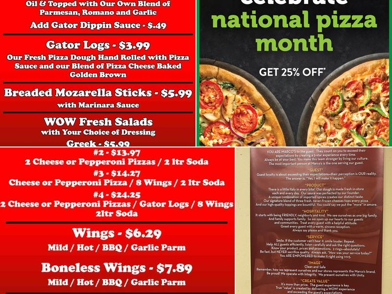 Marco's Pizza Menu