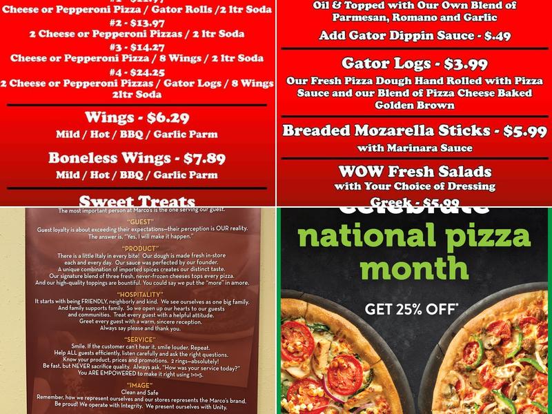 Marco's Pizza Menu