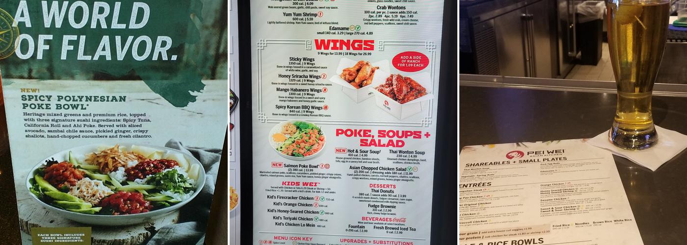 Pei Wei Asian Kitchen Menu