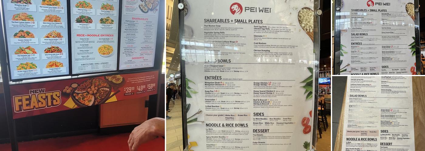 Pei Wei Menu