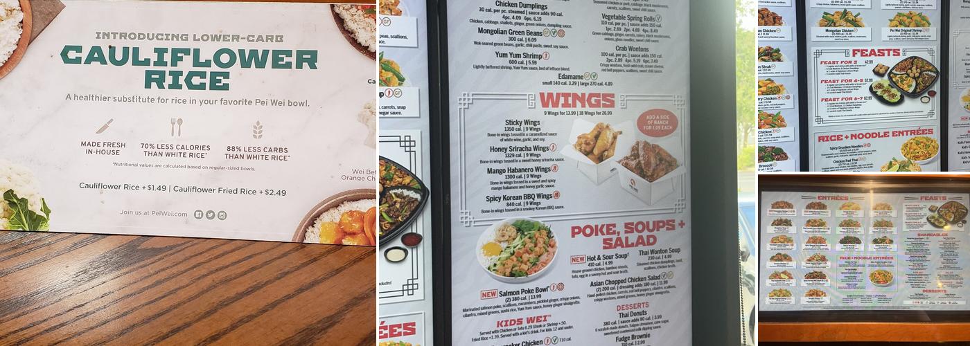 Pei Wei Asian Kitchen Menu