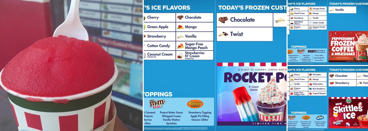 Rita's Italian Ice & Frozen Custard Menu