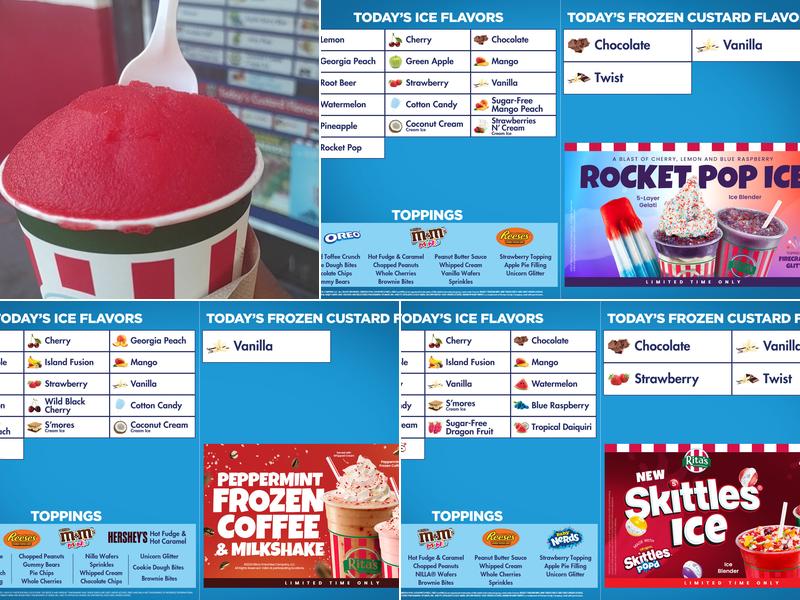 Rita's Italian Ice & Frozen Custard Menu