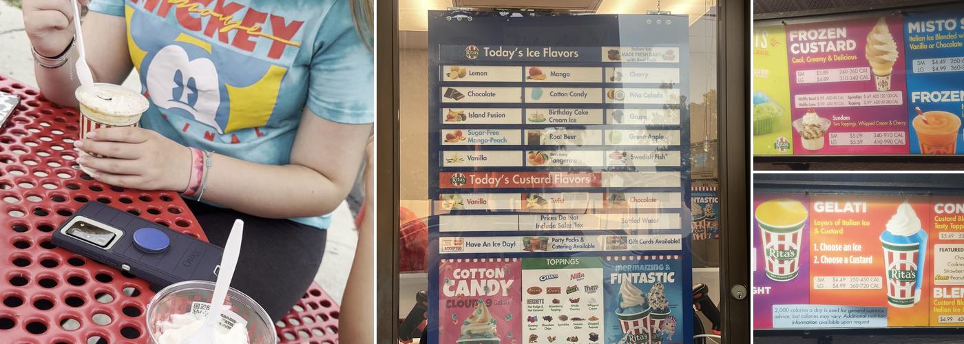 Rita's Italian Ice & Frozen Custard Menu