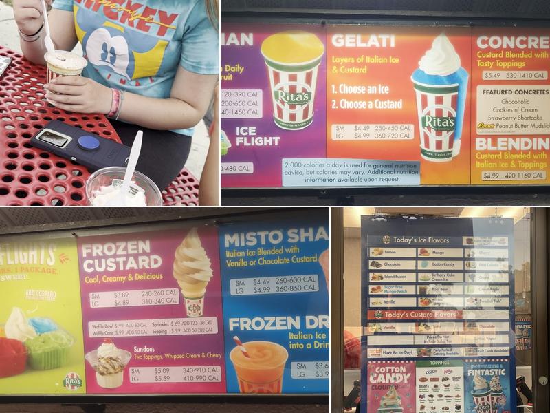 Rita's Italian Ice & Frozen Custard Menu