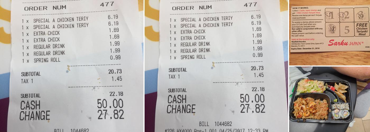 Sarku Japan Menu