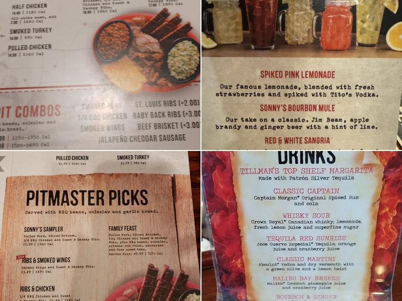 Sonny's BBQ Menu