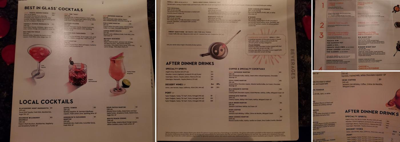 The Melting Pot Menu