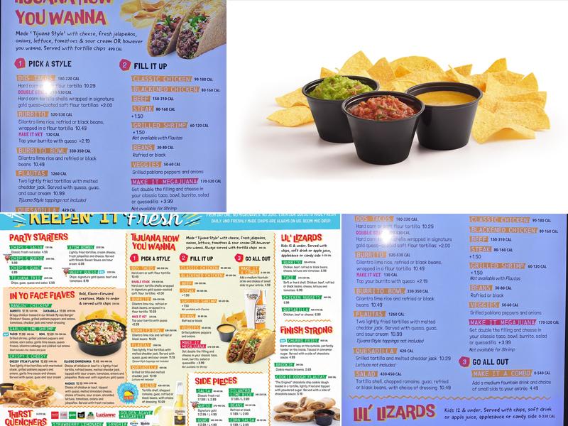 Tijuana Flats Menu