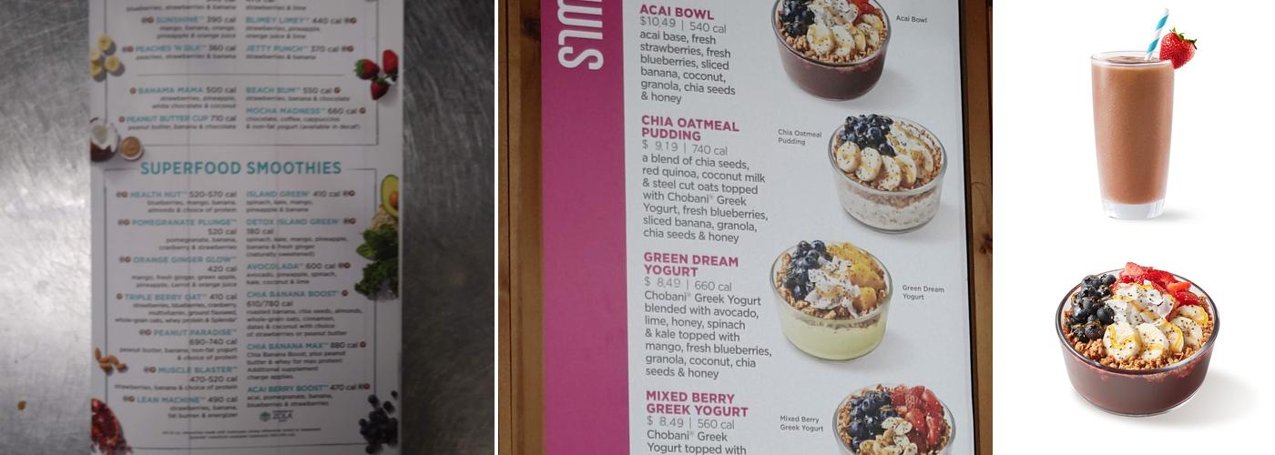 Tropical Smoothie Cafe Menu