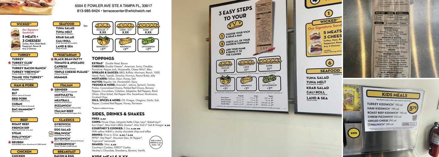 Which Wich Menu