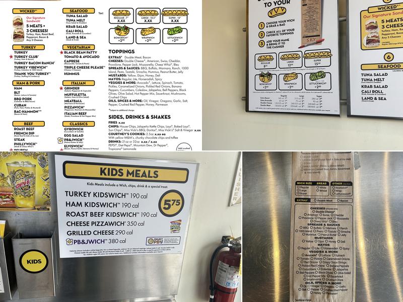 Which Wich Menu