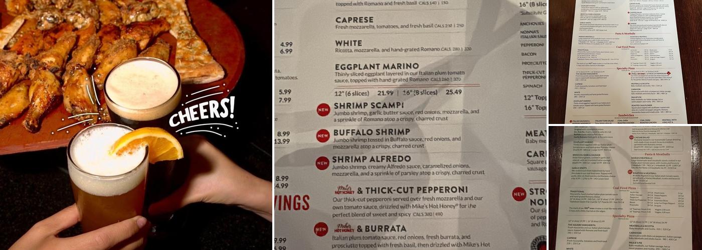 Anthony's Coal Fired Pizza & Wings Menu