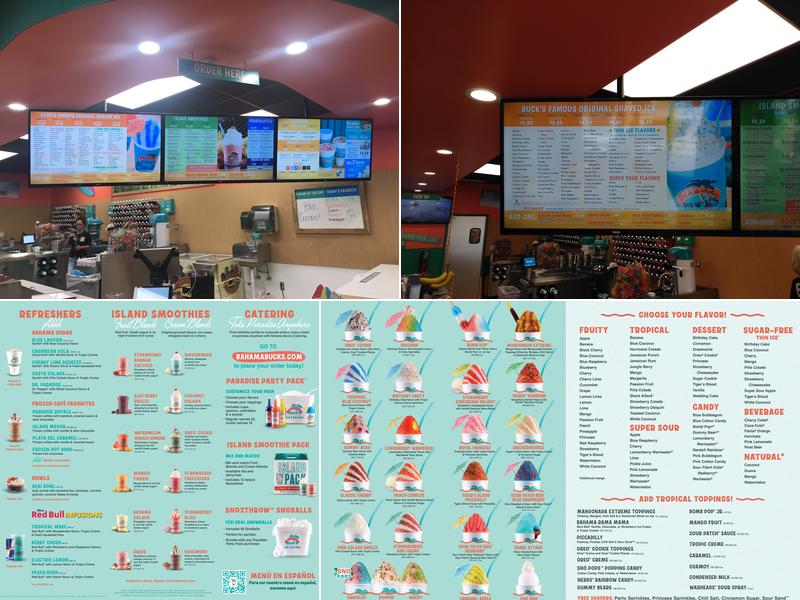 Bahama Buck's - Orlando Menu