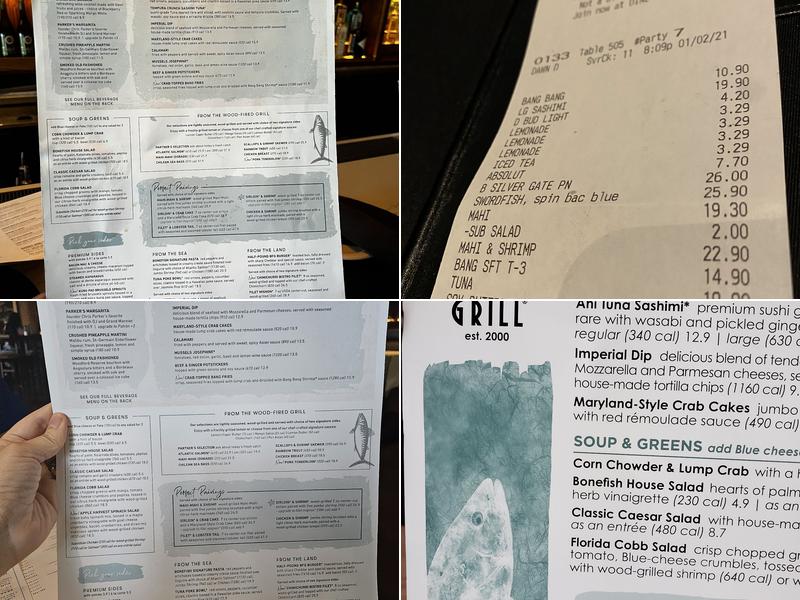 Bonefish Grill Menu