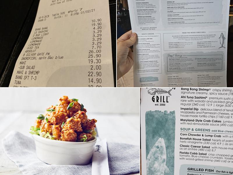 Bonefish Grill Menu