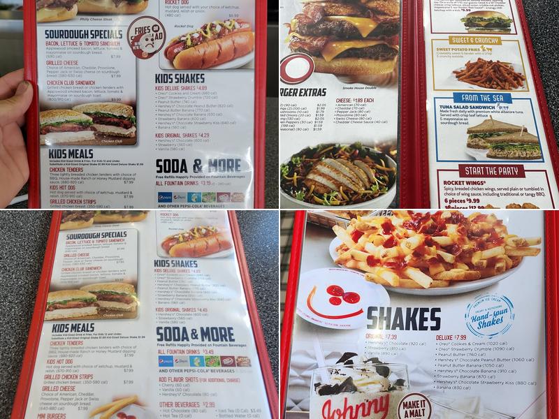 Johnny Rockets Menu