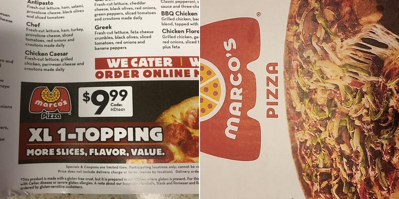 Marco's Pizza Menu