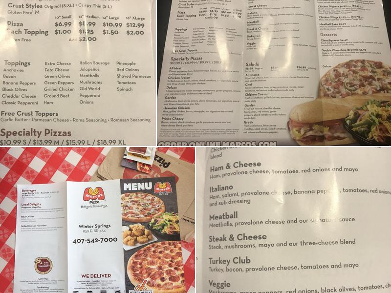 Marco's Pizza Menu