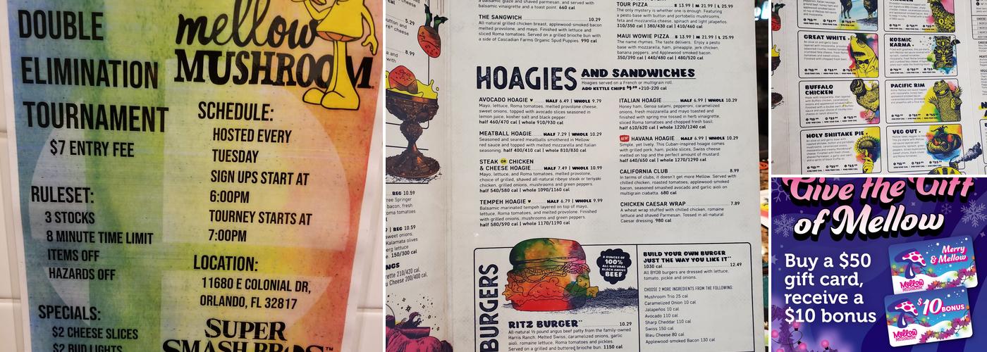 Mellow Mushroom Orlando Menu