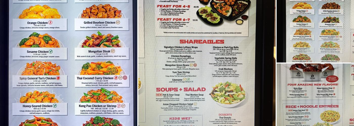 Pei Wei Asian Kitchen Menu