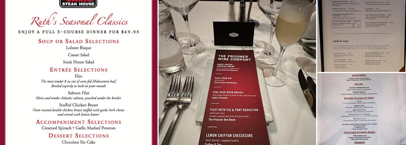 Ruth's Chris Steak House Menu