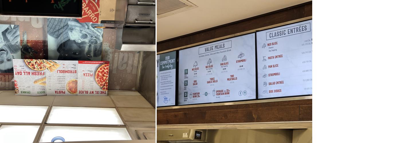 Sbarro Menu