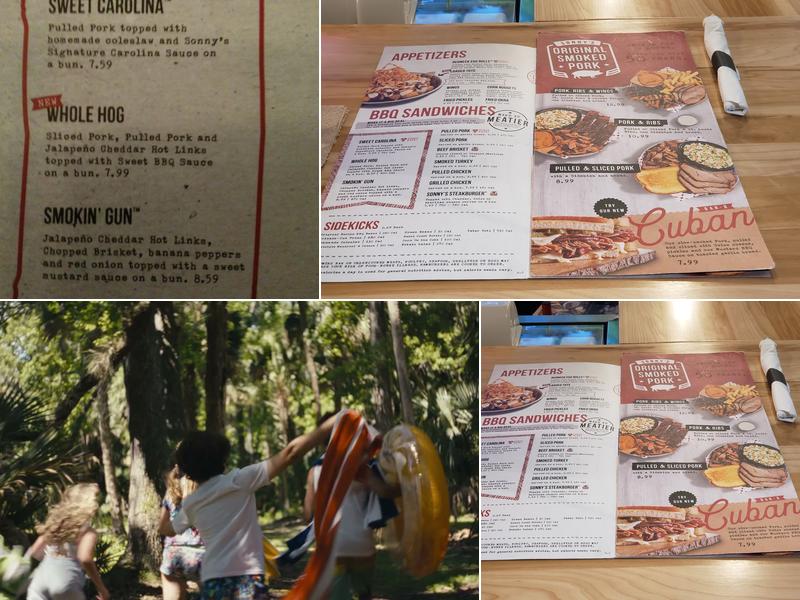 Sonny's BBQ Menu