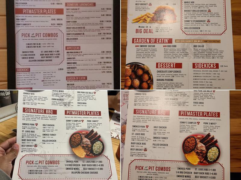 Sonny's BBQ Menu
