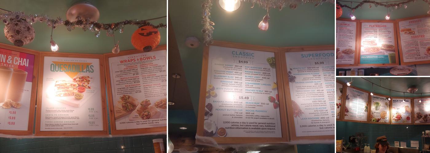 Tropical Smoothie Cafe Menu