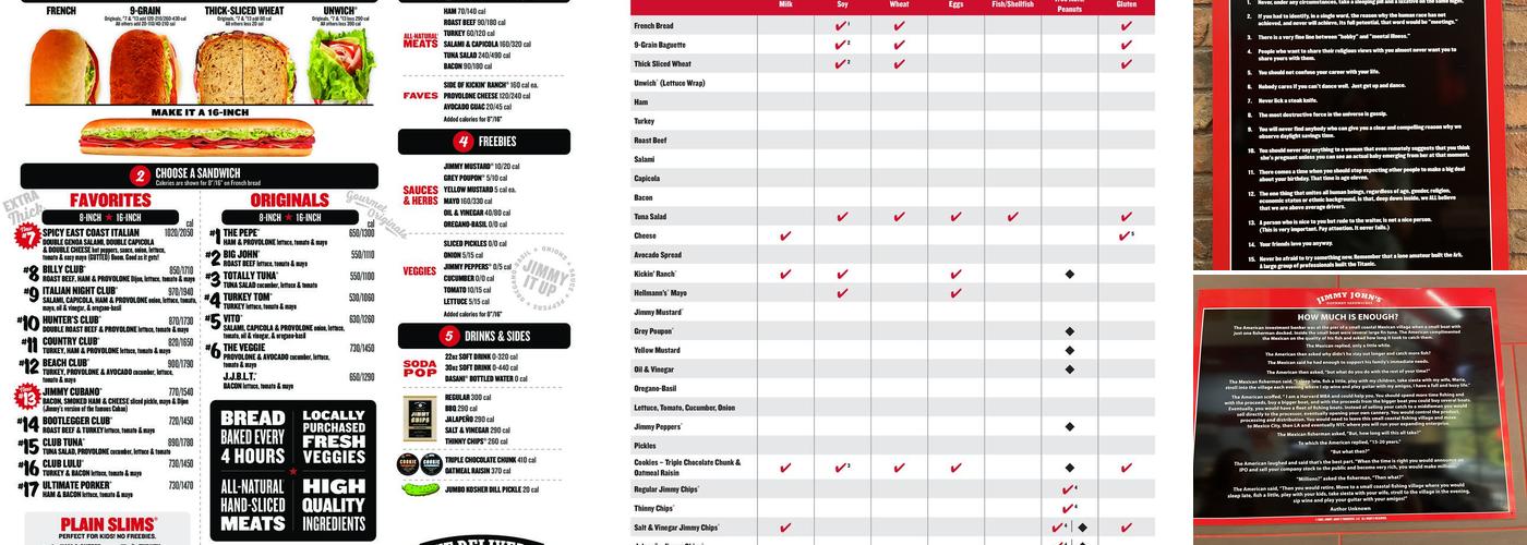 Jimmy John's Menu