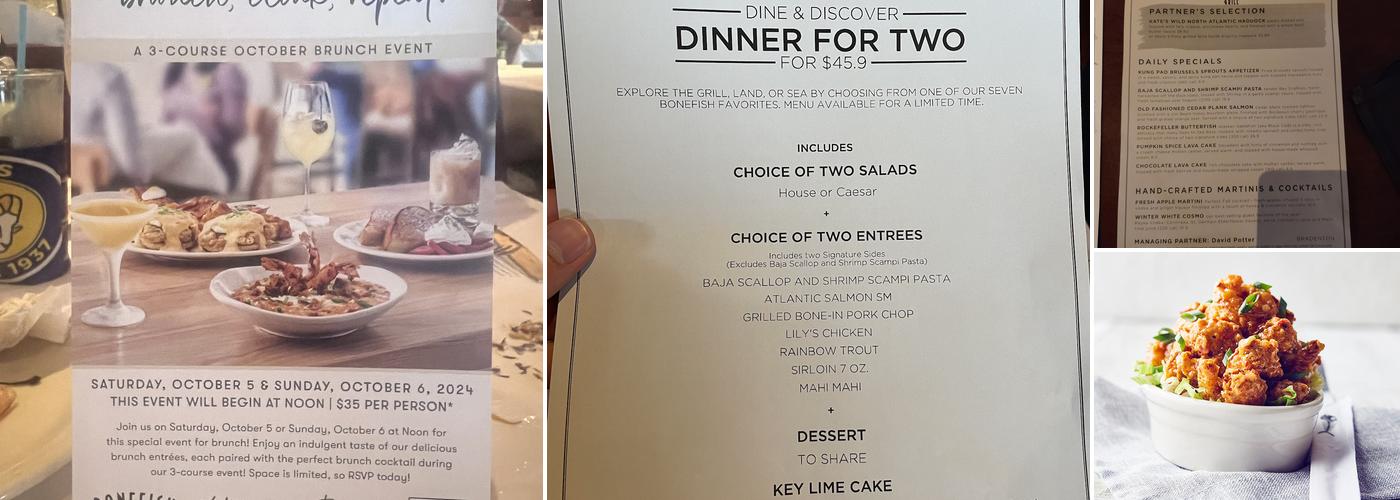Bonefish Grill Menu